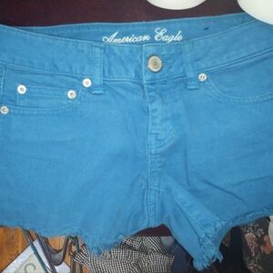 American Eagle Teal Denim Shorts Sz. 4